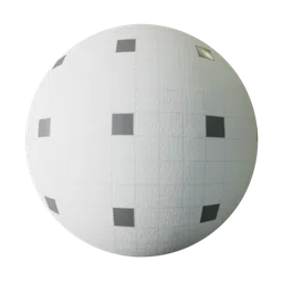 Seamless PBR texture for 3D rendering, ideal for Blender and 3D applications, high-quality office ceiling tiling.