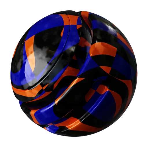 Vibrant PBR Colored Floor material with worn texture for realistic 3D rendering in Blender and other software.