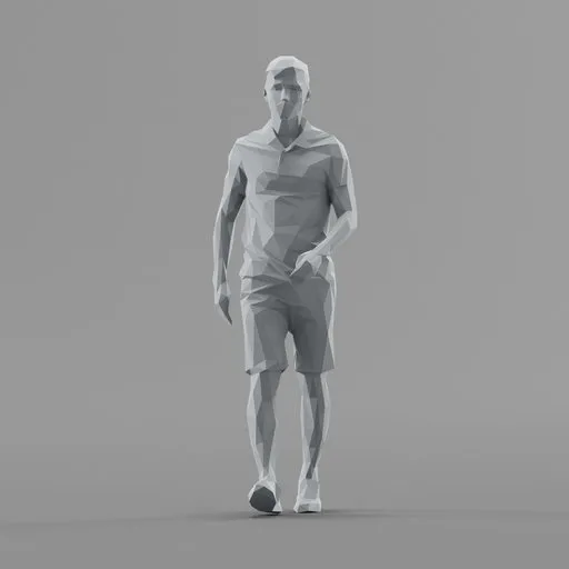 Lowpoly Male Walking