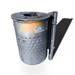 Metal Cylinder Trashbin