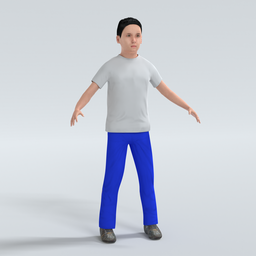 Steve Kid Character Rigged