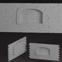 Stone Wall+Shelf