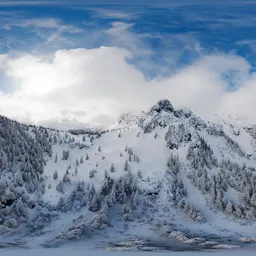 Snow Mountain Landscape Aerial 17k