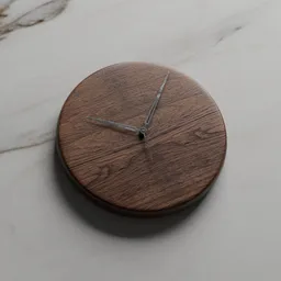 Minimal clock on Marble wall