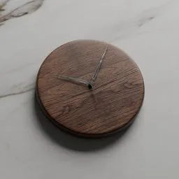 Minimal clock on Marble wall