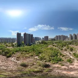 Highsky green forest clouds