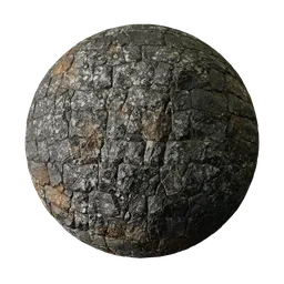High-quality 4K Stone Wall texture for Blender 3D, enhanced with AI, Adobe Sampler and Photoshop, suitable for PBR applications.