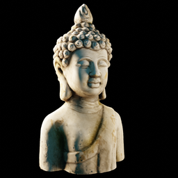 "Hyperrealistic 3D model of a Buddha sculpture, rendered in Nvidia's Omniverse. This close-up view showcases a person with a hat on, inspired by ancient statues from a museum collection. Created by Cedric Seaut (Keos Masons) using Blender 3D software."

Please note that optimizing for SEO is more than just using keywords in the alt text. It also involves factors like image placement, context, and overall website optimization.