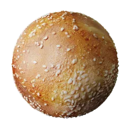 Crusty sesame bun
