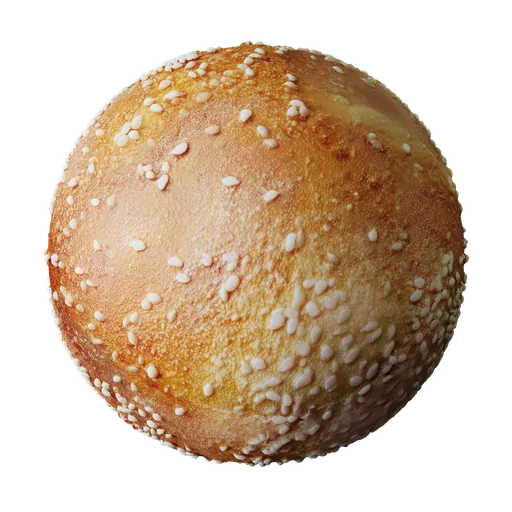 Crusty sesame bun