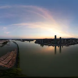 Cityscape Dramatic Clouds Sunset