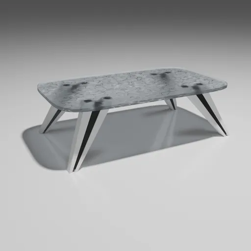 Modern glass coffee table