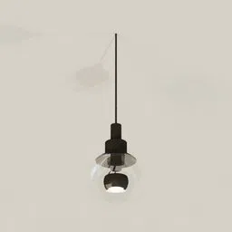 Highly detailed hanging lamp 3D model render for interior design visualization, compatible with Blender.