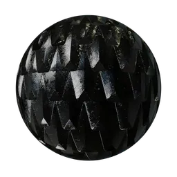 Glossy Black Pinecone Scale Material