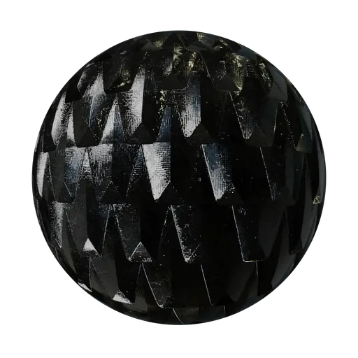Glossy Black Pinecone Scale Material