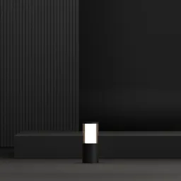 Carlo LED pillar light black