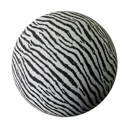 High-resolution 4K zebra-striped texture for 3D modeling and rendering, compatible with Blender and PBR workflows.