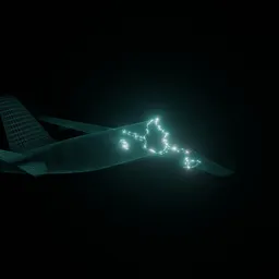 Glow Wireframe Transition effect