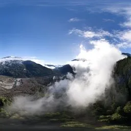 Aerial Mountain Clouds Landscape