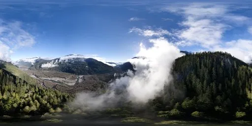Aerial Mountain Clouds Landscape