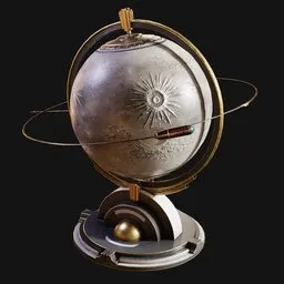 Art-Deco Moon Globe