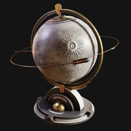 Art-Deco Moon Globe