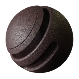 Procedural Maroon Pebbled Leather