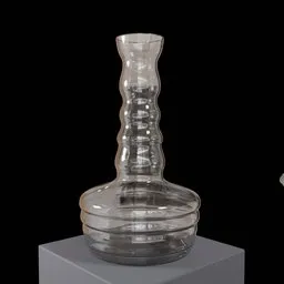 Realistic 3D model of a transparent glass jug for Blender rendering, ideal for kitchen scene decor.