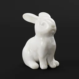 Porcelain Rabbit Statue