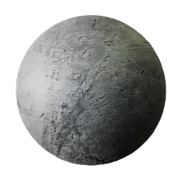 High-detail PBR scratched concrete texture for 3D modeling and rendering in Blender.