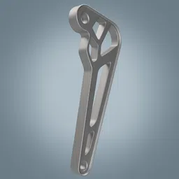 Detailed Blender 3D model of a versatile mechanical structural part suitable for robot and mech structures.