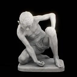 statue of Marble Player