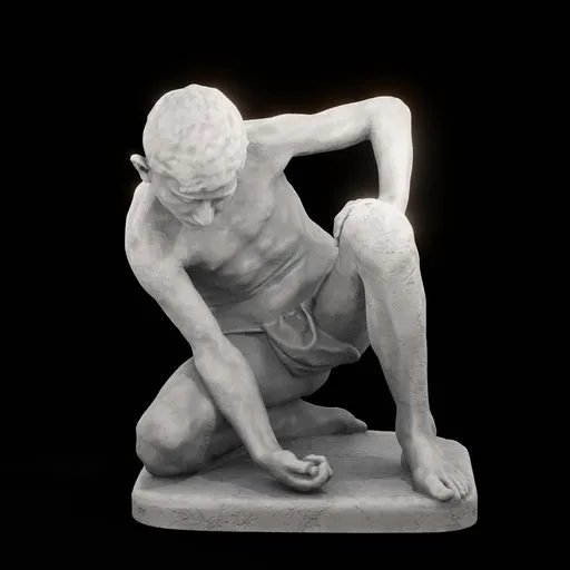 statue of Marble Player
