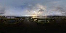 Cloudy Sunrise at Ocean Coast