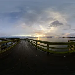 Cloudy Sunrise at Ocean Coast