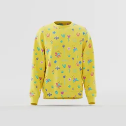 Sunshine Bloom All-Over Crewneck