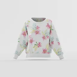 Watercolour Lily Blossom Crewneck