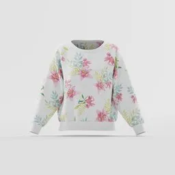 Watercolour Lily Blossom Crewneck