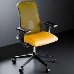 Lino Office Chair - Mustard