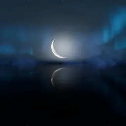 Aurora Moon Fog