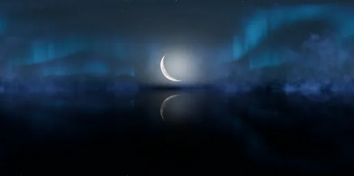 Aurora Moon Fog