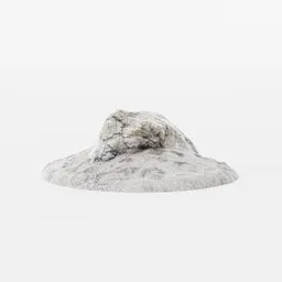 "Photo-scanned quartz beach rock 3D model with 2k PBR textures for Blender 3D. Perfect for landscape scenes and environmental artwork. Created by Jacob Esselens and Daniel Seghers."