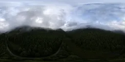 Aerial Overcast Clouds in Mountains