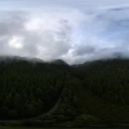 Aerial Overcast Clouds in Mountains