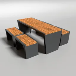 Ahşap Bank Modernite B1