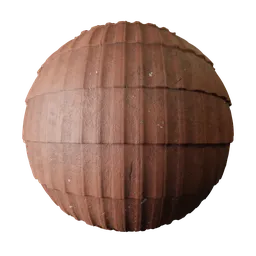 High-resolution PBR Old Roof material for 3D models with dirt and realistic texture.