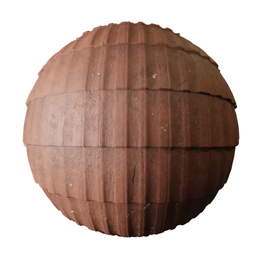 High-resolution PBR Old Roof material for 3D models with dirt and realistic texture.