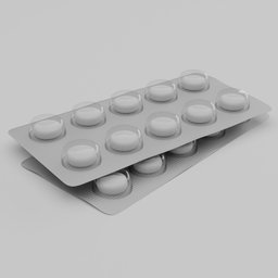 Medicine blase with white pills