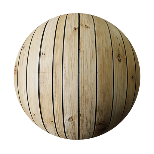 High-quality PBR wooden panel texture for 3D modeling in Blender, with realistic splits and knots.