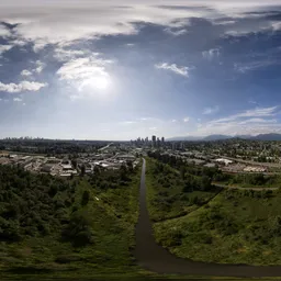 Aerial Sunny Day Cityscape